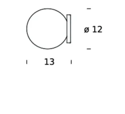 Applique murale, Pallina, rose gold, Ø12cm, H13cm, LED, 2700K, 470lm - Fontana Arte