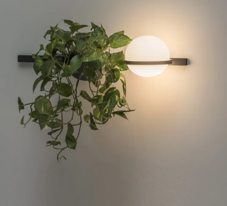 Applique murale, Palma 3702, graphite, LED, 2700K, 685lm, L85cm, H22cm - Vibia