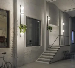 Applique murale, Palma 3716, graphite, LED, 2700K, 685lm, L22cm, H114cm - Vibia