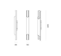 Applique murale, Pan 50, bronze, L5cm, H60cm - Lyfa