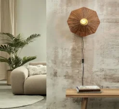 Applique murale, Panama S, marron, Ø45cm, H7cm - Good&Mojo