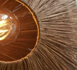 Applique murale, Panama S, marron, Ø45cm, H7cm - Good&Mojo