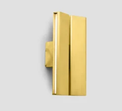 Applique murale, Papilio Double, laiton brossé, LED, dim, 2700K, lm, L17cm, H30cm - Anour