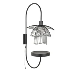 Applique murale, Papillon XS, noir, avec tablette, L45cm, H75cm - FORESTIER