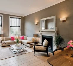 Applique murale, Park Lane, bronze, abat-jour blanc, L25cm, H20,5cm - Astro