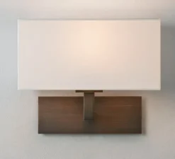 Applique murale, Park Lane, bronze, abat-jour blanc, L25cm, H20,5cm - Astro