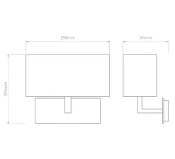 Applique murale, Park Lane, bronze, abat-jour blanc, L25cm, H20,5cm - Astro