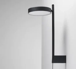 Applique murale, Pastille BR2, noir graphite, LED, 2700K, 690lm, L17cm, H42,7cm - Wastberg