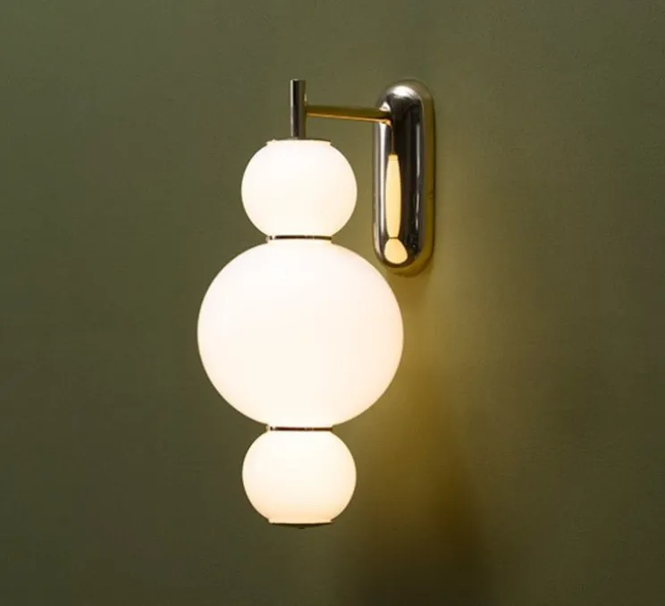 Applique murale, Pearl A, blanc et or, LED, 2700K, 1200lm, L16,5cm, H40cm - Formagenda