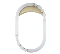 Applique murale, Pearl S, laiton satiné, albâtre, LED, 2700K, 2370 lm, TRIAC, L36cm, H59cm - AME EDITIONS MANUFACTUREES