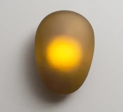 Applique murale, Pebble B Citrine, jaune, LED dimmable, 2700K, 1750lm, L22cm, H34,5cm - A-N-D