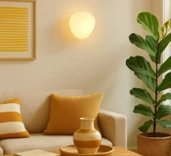 Applique murale, Pebble C Pearl, blanc, LED dimmable, 2700K, 1750lm, L23cm, H20cm - A-N-D