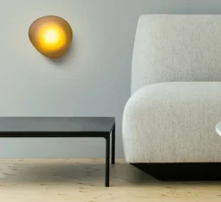 Applique murale, Pebble C Citrine, jaune, LED dimmable, 2700K, 1750lm, L23cm, H20cm - A-N-D