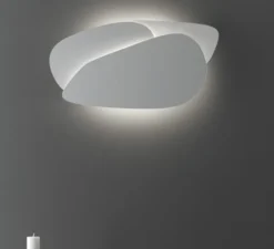 Applique murale, Pedra, blanc, LED, 3100k, 1800lm, L60cm, H32cm - Carpyen