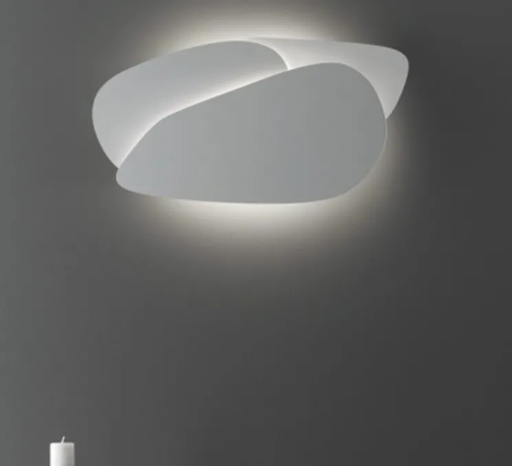 Applique murale, Pedra, blanc, LED, 3100k, 1800lm, L60cm, H32cm - Carpyen