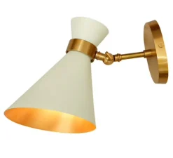 Applique murale, Peggy , orientable, blanc, L34cm, H27cm - Gong