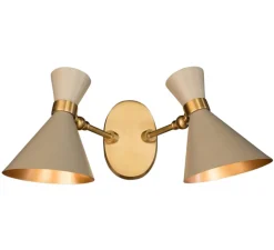 Applique murale, Peggy double S, gris, L43cm, H23cm - Gong