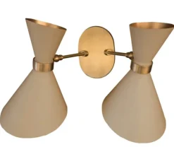 Applique murale, Peggy Twin Up and Down fixe, biscuit, L74cm, H36cm - Gong