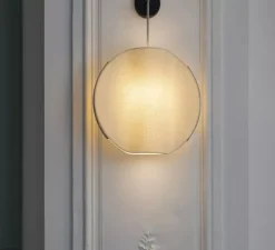 Applique murale, Petit Moon, Crème, Ø35cm, H55cm - DesignHeure