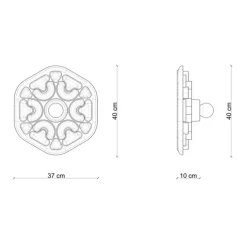Applique murale, Phytia, mix orange, Ø37cm, H40cm - Ferroluce