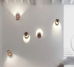 Applique murale, Pin-Up, bronze, LED, 2700K, 920 lm, L10cm, H15,5cm - Lodes