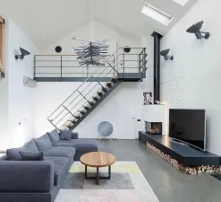 Applique murale, plafonnier, Projecteur 365, bleu, Ø37cm, H38cm - Nemo Lighting