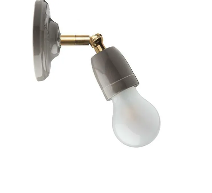 Applique murale, Plafonnier, Light.036, gris, L16cm, H15cm - Zangra