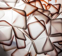 Applique murale, Plafonnier, Clizia L, orange, Ø78cm - Slamp