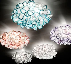 Applique murale, plafonnier, Clizia S, orange, Ø32cm - Slamp