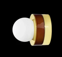 Applique murale, Plafonnier 3.01, Cognac, Ø18cm, H21cm - HAOS