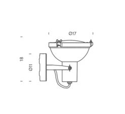 Applique murale, plafonnier, Projecteur 165, moka, Ø17cm, H18cm - Nemo Lighting