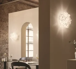 Applique murale, plafonnier, Clizia S, blanc, Ø32cm, H15cm- Slamp