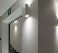 Applique murale, Plastra, prêt à peindre, blanc, Ø7cm, H24,7cm - Slv