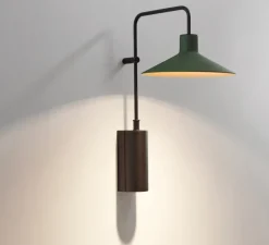 Applique murale, Platet A/01, vert, IP66, LED, 2700K, 504lm, L40cm, H20cm - Bover