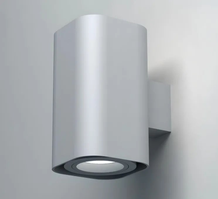 Applique murale, Platinum, gris, LED, dim, 3000K, 780 lm, L8cm, H14cm - Nexia