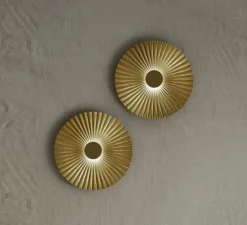 Applique murale, Plié 284.05.ON, laiton, LED, dim, 3000K, 950 lm, Ø49cm, P7,6cm - Il Fanale