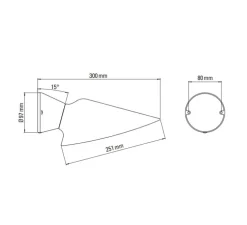 Applique murale, Plume, noir et blanc, porcelaine, L25,1cm, H9,7cm - DCW éditions Paris