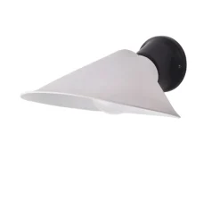Applique murale, Plume, noir et blanc, IP44, porcelaine, L25,1cm, H9,7cm - DCW éditions Paris
