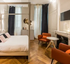 Applique murale, Porcelaine , noir et or, en saillie, H15cm, Ø10,5cm - ZANGRA