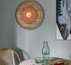 Applique murale, Portinatx, terracotta, Ø50cm, H13cm - Market Set