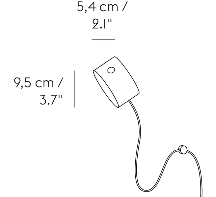 Applique murale, Post, noir, LED, 2700K, 330lm, Ø9,5cm, H5,4cm - Muuto