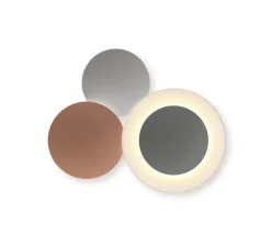 Applique murale, Puck wall 5491, marron et gris, LED, dim, DALI, 2700K, 4307 lm, H84cm, L103cm, P11cm - Vibia