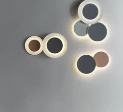 Applique murale, Puck wall, marron, LED, dim, 2700K, 953 lm, Ø45cm, P5cm - Vibia