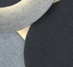 Applique murale, Puck wall, gris, LED, dim, 2700K, 953 lm, Ø30cm, P5cm - Vibia