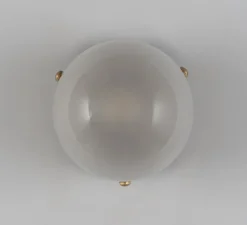 Applique murale, Pulsar Molécule 1, structure laiton, verre sablé, L12,5cm, H12,5cm - Schwung