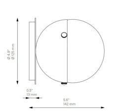 Applique murale, Pulsar Molécule 1, structure laiton, verre sablé, L12,5cm, H12,5cm - Schwung