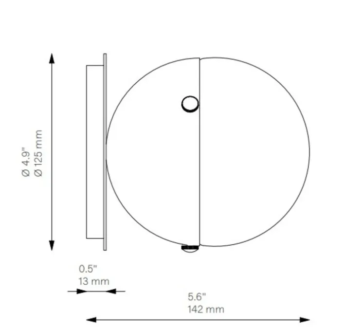 Applique murale, Pulsar Molécule 1, structure laiton, verre sablé, L12,5cm, H12,5cm - Schwung
