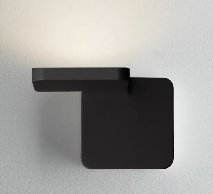 Applique murale, Quad, noir, IP40, LED, dim, 3000K, 1530 lm, L18cm, H12cm - Stilnovo