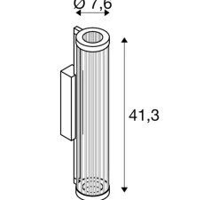 Applique murale, Quimera, cuivre foncé mat, LED, dim, 2700-3000K, 330 lm, Ø7,6cm, H41,3cm - SLV