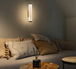 Applique murale, Quimera, laiton brossé, LED, dim, 2700-3000K, 330 lm, Ø7,6cm, H41,3cm - SLV